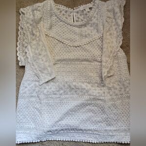 Elegant White Lace Women's Top